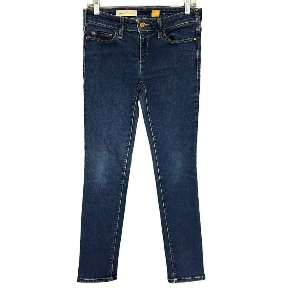Anthropologie Pilcro and the Letter Press Dark Wash Skinny Jeans Womens 28